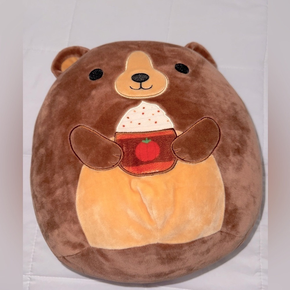 Squishmallows Baron Bear Pumpkin Spice Latte 11 Inch